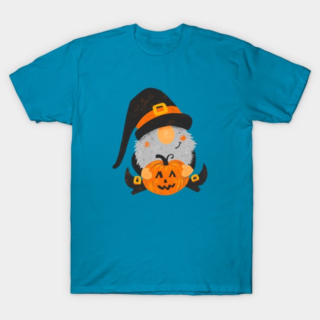 Cute Halloween Gnome T-Shirt by Alexandra Franzese